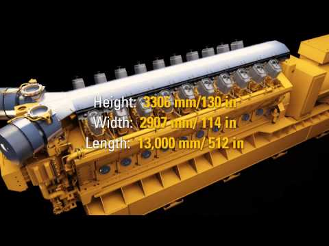 Caterpillar electric power 10mw gcm34 natural gas engine