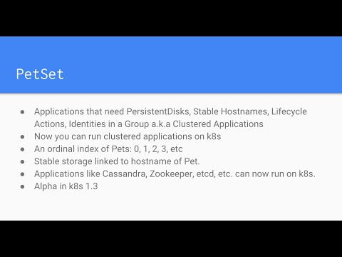 Kubernetes PetSets