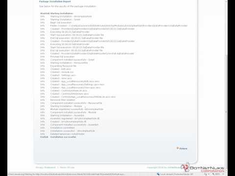 Installing a DotNetNuke Module