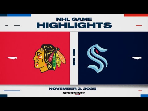 NHL Highlights | Blackhawks vs. Kraken - November 4, 2025