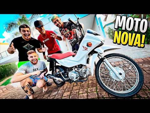 MOSTREI MINHA MOTO NOVA PARA MEUS AMIGOS !