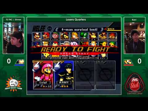 FNT #96 - TS TNC | Dinner (Marth) Vs Kurv (Luigi) - Smash Melee Losers Quarters