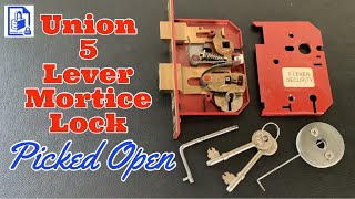 769. Union 5 lever Mortice curtain lock picked | Beginners Lever Lock | No anti-pick false gates