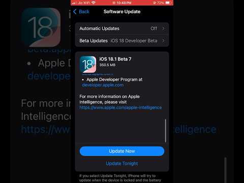 iOS 18.1 Beta 7 update released