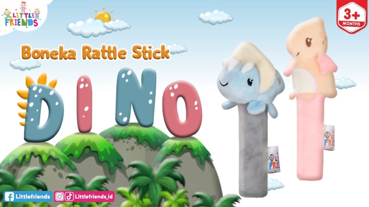 Rattle Stick Dino Little Friends