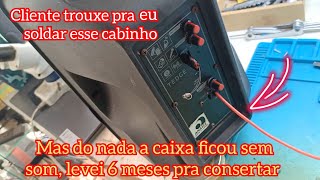 Caixinha de som tedge veio pra colocar cabo no lugar do conector de carga e parou de sair som 😪