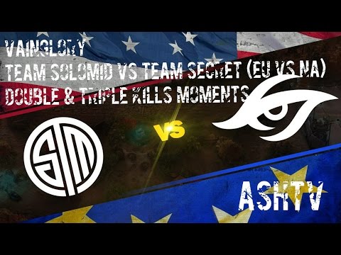 Vainglory:Team Solomid vs Team Secret (EU vs NA)Double & Triple kills Moments
