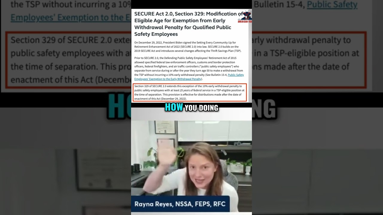 Modification of Eligible Age for Exemption...this is great news!