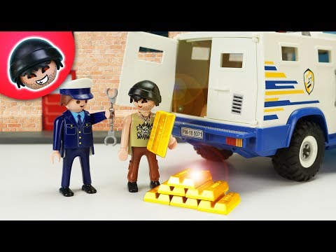 Karlchen klaut den Geldtransporter!   Playmobil Polizei Film   KARLCHEN KNACK #301