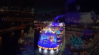 Drone Captures Wonder of the Seas Lighting Up Miami Before Sunrise | Oct 24 2025