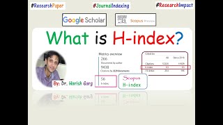 What is H-Index and i10-index? How to Calculate it?
