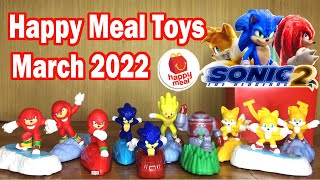 McDo March 2022 Happy Meal Sonic The Hedgehog 2 Unboxing