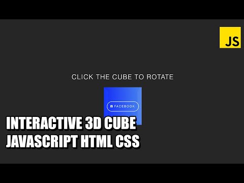Interactive 3d Cube Javascript Tutorial