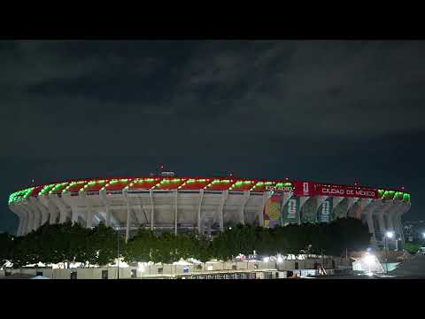View of the Estadio Azteca in Mexico City as the World Cup gets underway