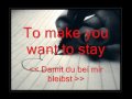 Da Buzz - Let me love you tonight - lyrics - german ...