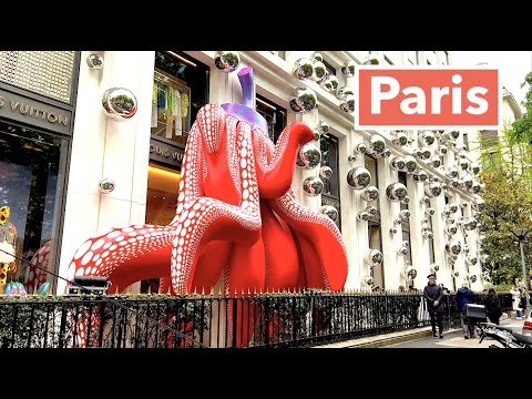 Paris France, HDR walking in Paris - 8th arrondissement of Paris - 4K HDR 60 fps