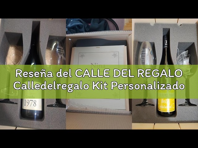 Vídeo relacionado con CALLE DEL REGALO Kit de Vino Personalizado: Caja de Madera + Botella de Vino Tinto + 2 Copas de Cristal | Todo Personalizado | Regalo Original para Cumpleaños, Aniversario y Jubilación
