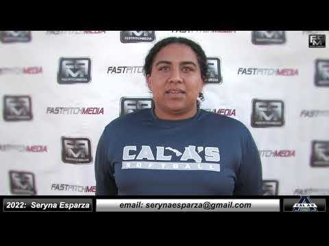 2022 Seryna Esparza Power Hitting Lefty First Base Softball Skills Video - Cal A's