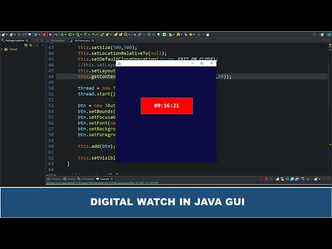 Java GUI Tutorial #70 - Digital Watch In Java GUI Swing