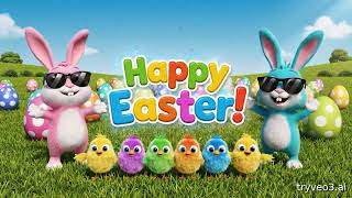 Easter Video – Dancing Bunnies, Rainbow, Chicks and Eggs” #HappyEaster #EasterVideo #AnimatedEaster