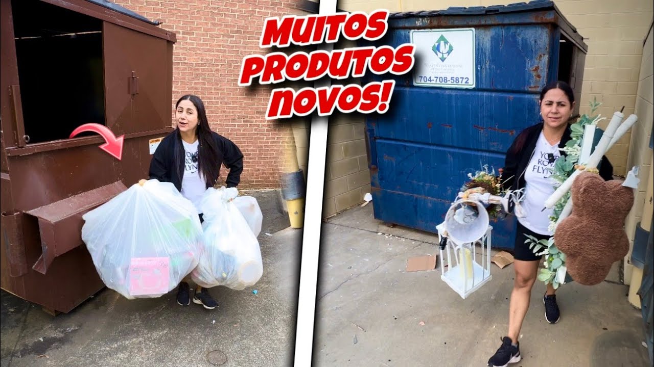 Muitos produtos novos no lixo dos Estados Unidos!🇺🇸