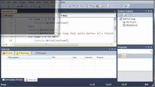Visual Basic Tutorial - 28 - Exiting For Loop