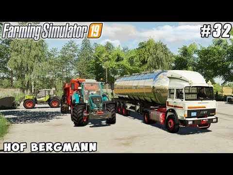 Selling milk and compost, picking up and composting straw | Hof Bergmann | FS 19 | Timelapse #32