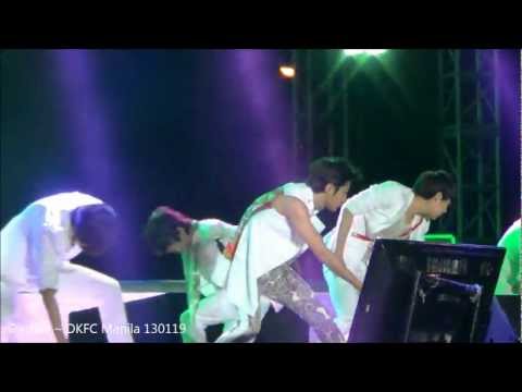 130119 DKFC Manila INFINITE - Paradise + BTD + Be Mine + Chaser [Fancam GyuL-Focus]