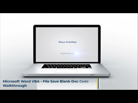 Microsoft Word VBA 'Save As' - 03 - Using the code with a blank document