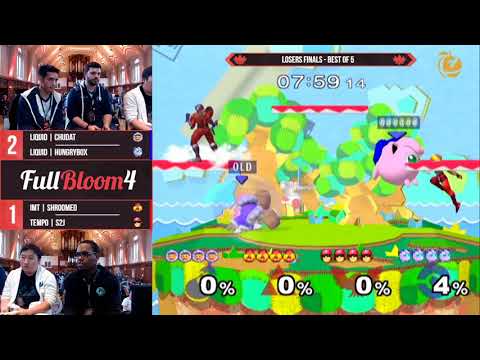 Full Bloom 4 - Chudat & Hungrybox vs. Shroomed & S2J- Losers Finals - SSBM