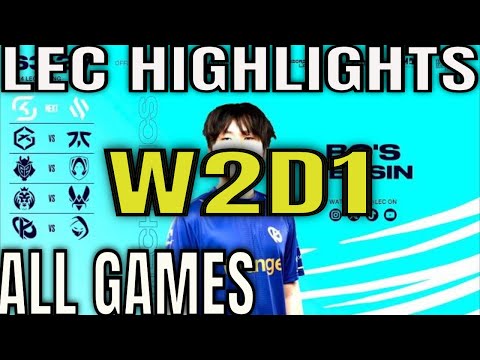 LEC Highlights Week 2 Day 1 ALL GAMES | LEC Spring W2D1