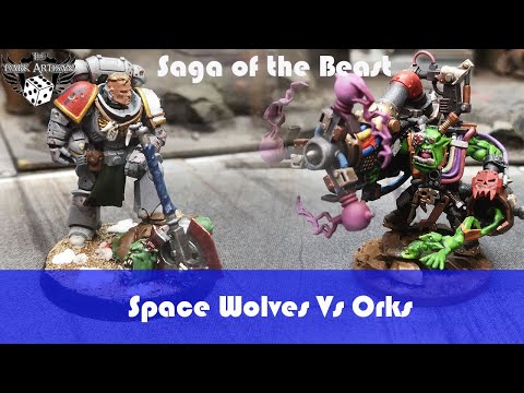 Orks Vs Space Wolves Saga of the Beast Warhammer 40K Battle Report