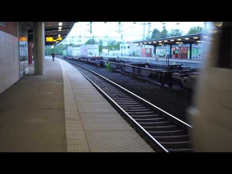 Sweden, Älvsjö Station, departing train