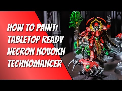 How to Paint Tabletop Ready - Necron Novokh Techomancer - 40k