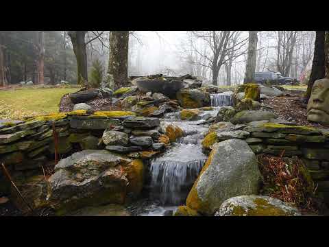 SOOTHING WATERFALL ASMR | SPRING BACKYARD WATERFALL ASMR