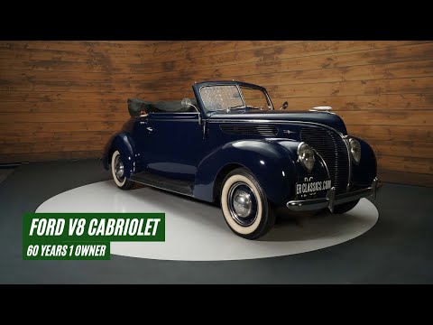 Ford V8 Cabriolet | 60 Years 1 Owner | Very original | 1938-VIDEO- www.ERclassics.com