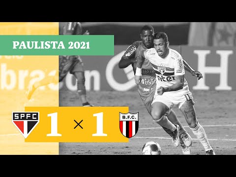 São Paulo 1 x 1 Botafogo-SP - Gols - 28/02 - Campeonato Paulista 2021