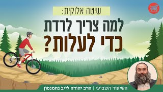הרב נחמנסון | ירידה זו - צורך עלייה • איך מתמודדים נכון עם ירידות החיים?