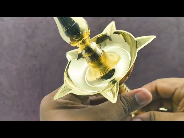 Samai Lamp/Villaku Brass Kadi Holder for Cotton Wicks Set of 12 video