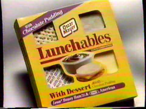 1992 Oscar Mayer Lunchables with desert "One lunch was made for days like these" TV Commercial
