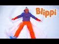 Blippi Makes Snow Angels Educational Videos For Kids Christmas Videos For Kids