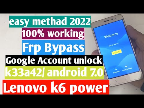 Lenovo k6 power / k33a42 Android 7.1 / Google Account unlock / Frp Bypass / 100% working / 2022