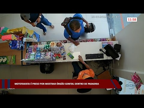 Mototaxista é preso por mostrar órgão genital dentro de padaria 30 03 2023