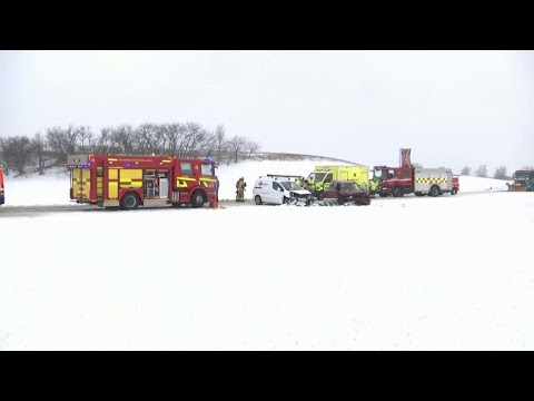 Skånskt snökaos ställde till trafikproblem - Nyheterna (TV4)