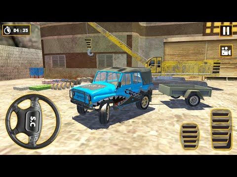 Offroad Cargo Jeep Driving 2021: Blue Jeep 4x4 Driving Simulator - Android Gameplay Walkthrough #2