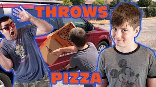 Kid Temper Tantrum Throws Pizza On Van Because He Wanted Mcdonalds  [ Original ]
