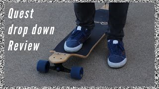 QUEST DROP DOWN LONGBOARD UNBOXING / REVIEW! good for beginners?