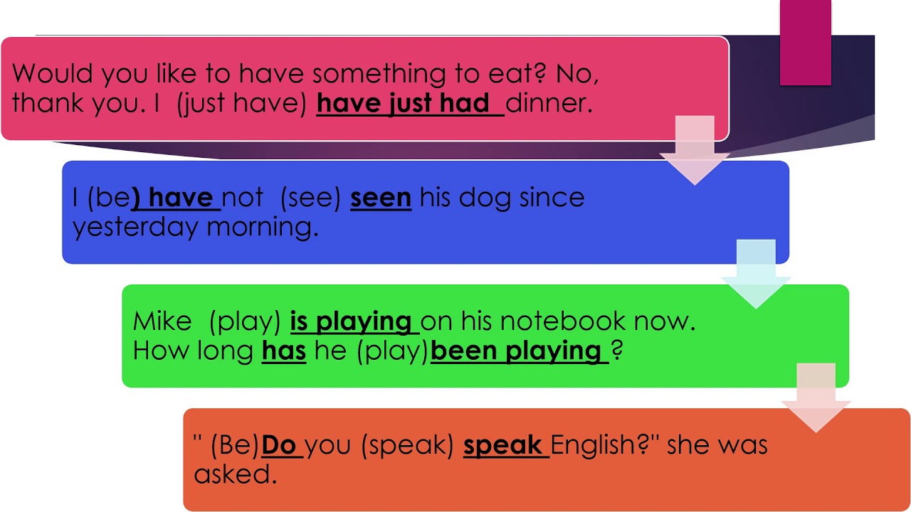 Sentence Correction  Tenses