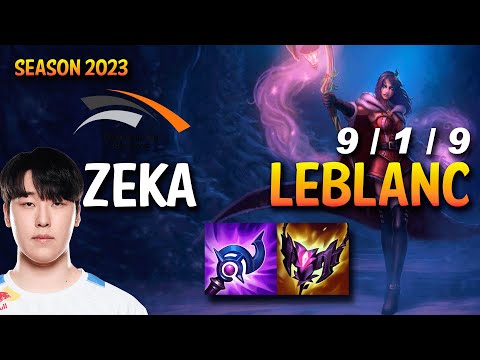 HLE Zeka LEBLANC vs LISSANDRA Mid - KR Ranked