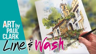 How to Paint a Tuscan Village in Line and Wash